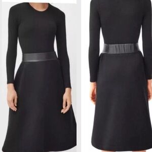 NWOT Cuyana Fleece wool blend lambskin Midi Skirt - XS